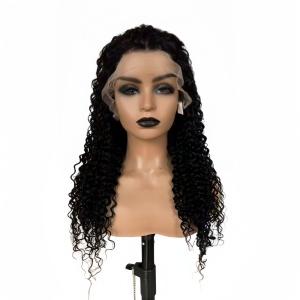 13x4 HD Lace Front Black Deep Curly Human Hair Wig