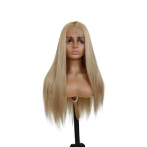 Ash Blonde Long Straight Lace Front Wig