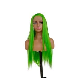 Bright Green Straight Synthetic Lace Front Wig