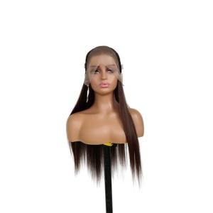 Dark Brown Straight Synthetic Lace Front Wig