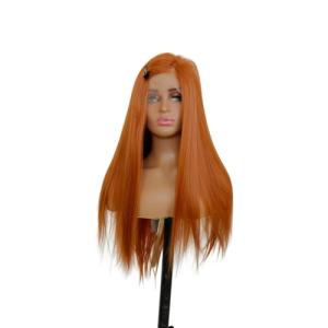 Ginger Orange Long Straight Synthetic Lace Front Wig