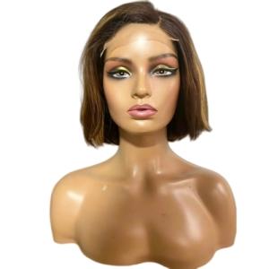 Highlight Brown Bob Lace Front Human Hair Wig