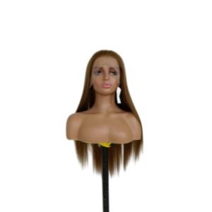 Honey Brown Straight Synthetic Lace Front Wig