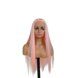 Pastel Pink Straight Lace Front Wig