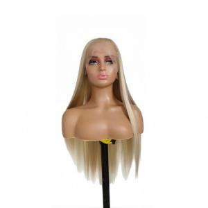 Platinum Blonde Straight Synthetic Lace Front Wig