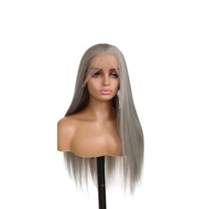 Silver Grey Straight Lace Front Wig